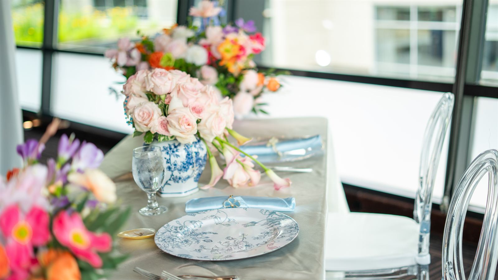 Elegant Day of Wedding Reception Table Setup