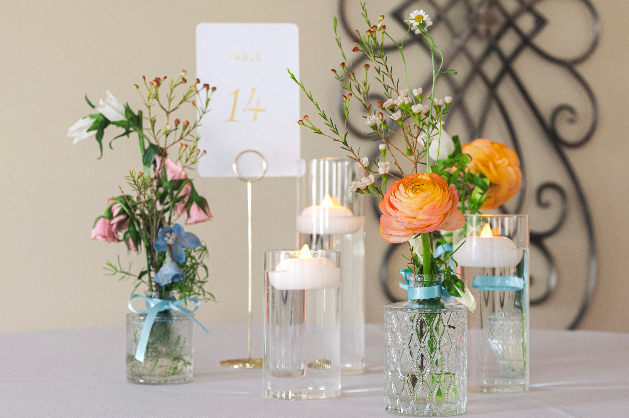 Wedding Seating Numbers on a table